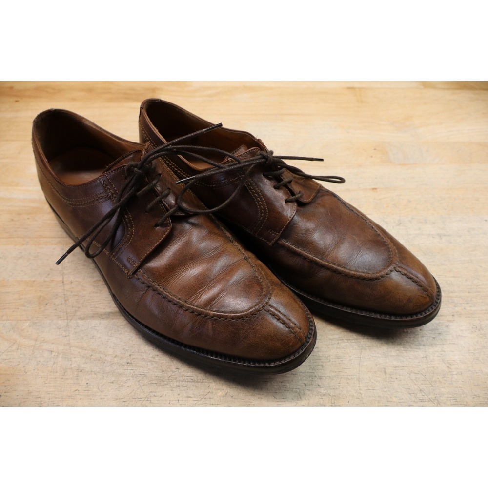 Faconnable Alan Dress Shoes Leather Split‎ Toe Derby Brown Size 10.5 1/2 M Italy
